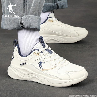 新款 皮面防水休闲鞋 网球鞋 乔丹男鞋 软底运动鞋 2025冬季 男款 老爹鞋