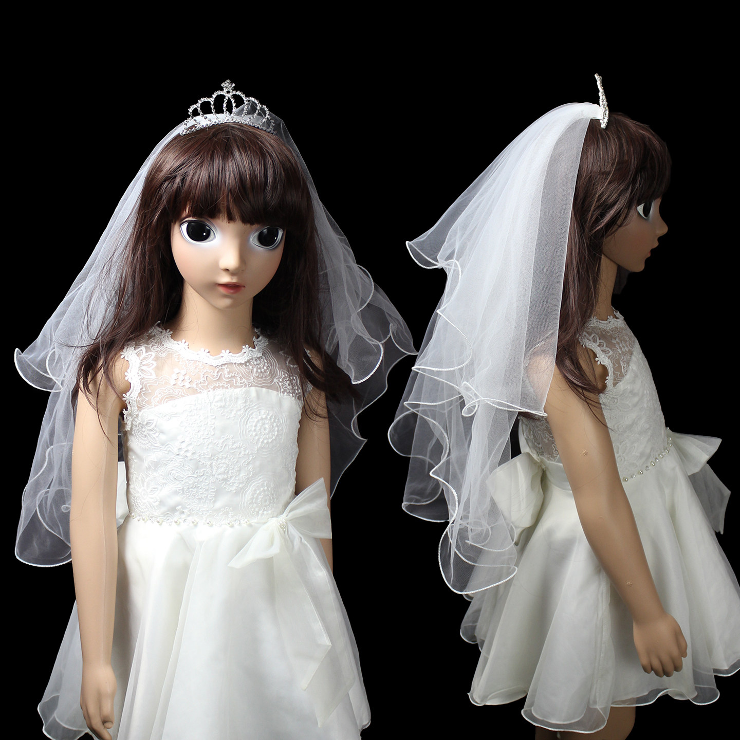 花童婚纱头饰水钻皇冠发梳女生日走秀拍照圣诞新年儿童演出头纱,童装/婴儿装/亲子装,发饰,淘宝优惠券,粉丝福利购,淘宝优惠卷