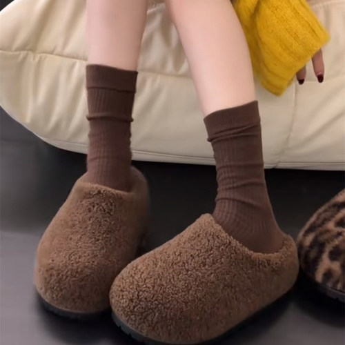 春夏款美拉德袜子女中筒堆堆袜