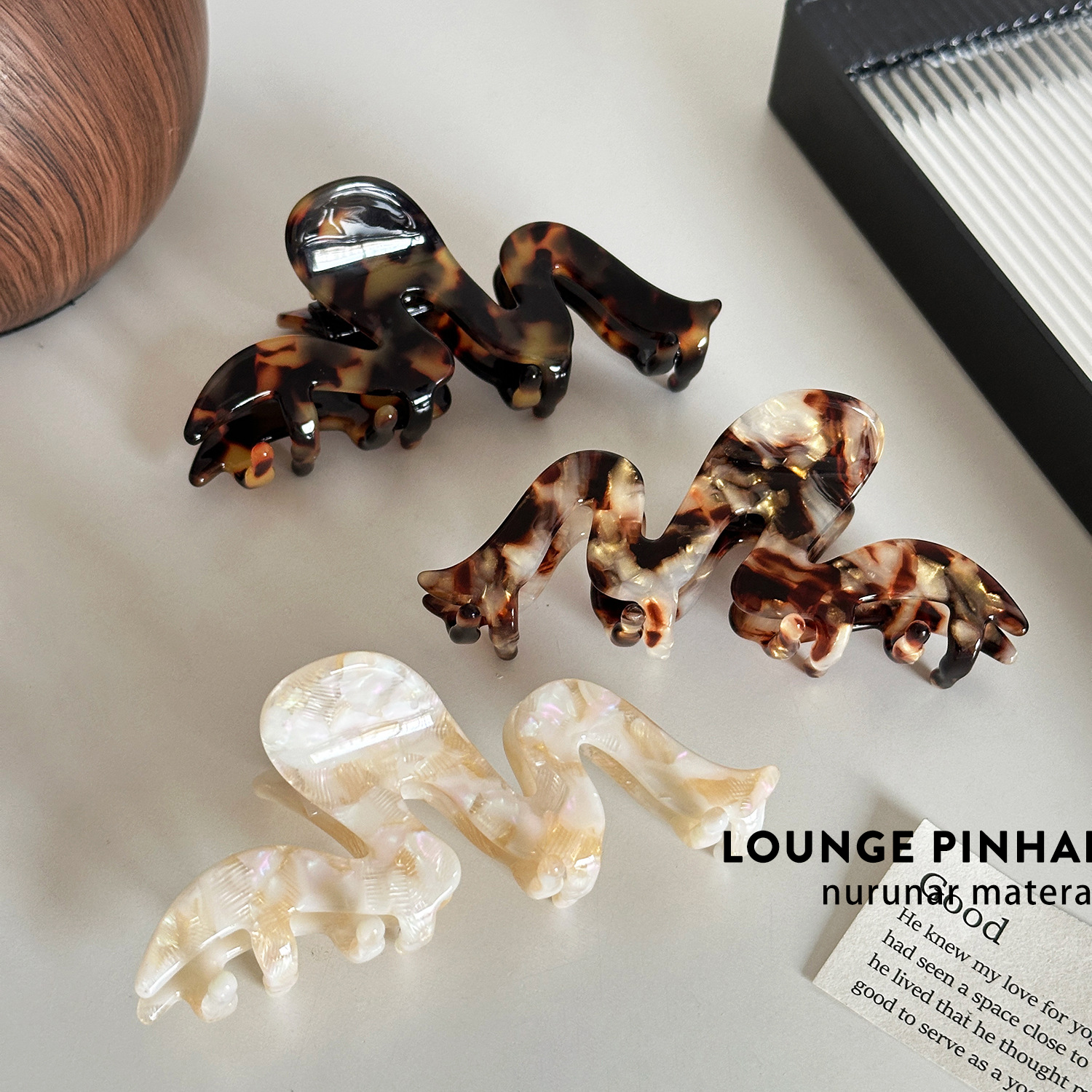 高级感波浪醋酸大号抓夹