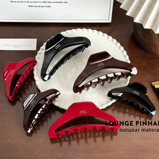 2025新款醋酸镂空发夹大号发量多高级感抓夹后脑勺盘发鲨鱼夹夹子