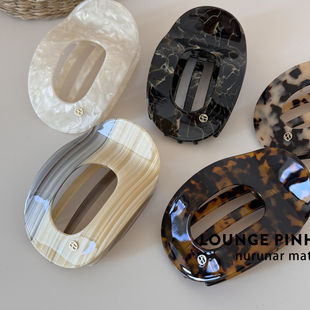 新款醋酸椭圆扁平大号抓夹高级感气质发夹后脑勺盘发鲨鱼夹发饰