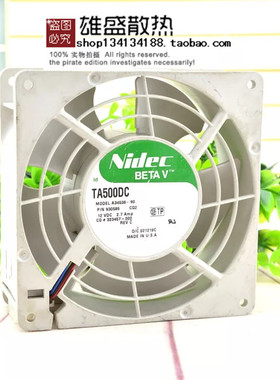 NIDEC散热风扇TA500DC A34538-90 12V 2.7AMP 13050mm规格双轴承