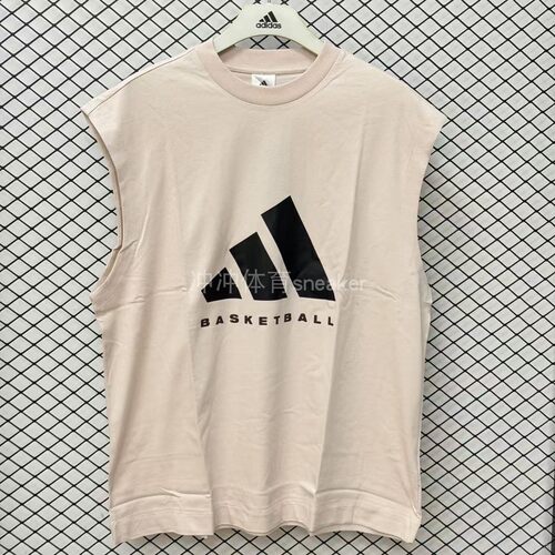 ADIDAS阿迪达斯正品BASKETBALL运动休闲圆领短袖无袖T恤 JD6134