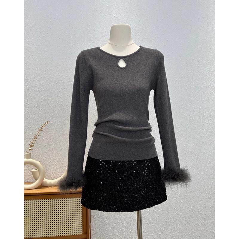 欧美微胖大码内搭打底衫女春秋镂空别致气质长袖t恤显瘦百搭上衣,女装/女士精品,大码内搭,淘宝优惠券,粉丝福利购,淘宝优惠卷