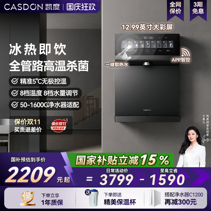 凯度冰泉管线机壁挂式直饮机即热饮水机净水器家用2025年新款KG1