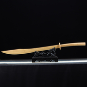 太极刀长柄长款 单双手刀大刀全竹制武术训练习表演竹木质兵器战刀