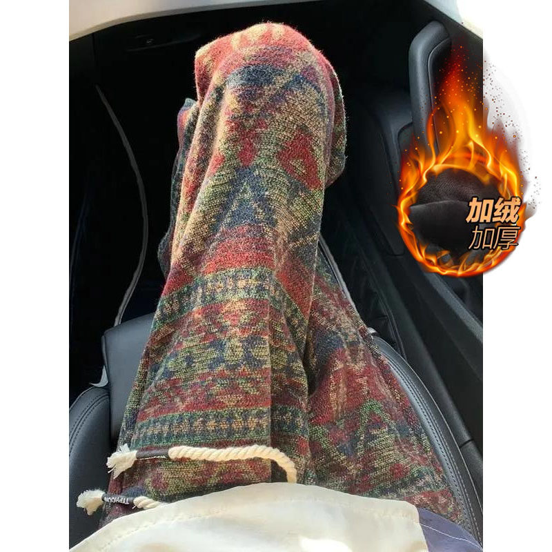 加绒秋冬美式复古宽松大码直筒民族风休闲裤男生运动裤子平脚裤,男装,休闲裤,淘宝优惠券,粉丝福利购,淘宝优惠卷