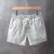 抽绳松紧腰吸汗透气宽松五分裤 灰色休闲短裤 薄款 新款 子男 男夏季