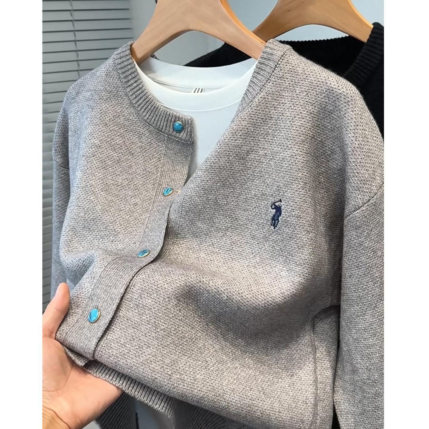 棒球服针织开衫外套男生2025秋冬季新款时尚刺绣毛衣夹克秋装上衣