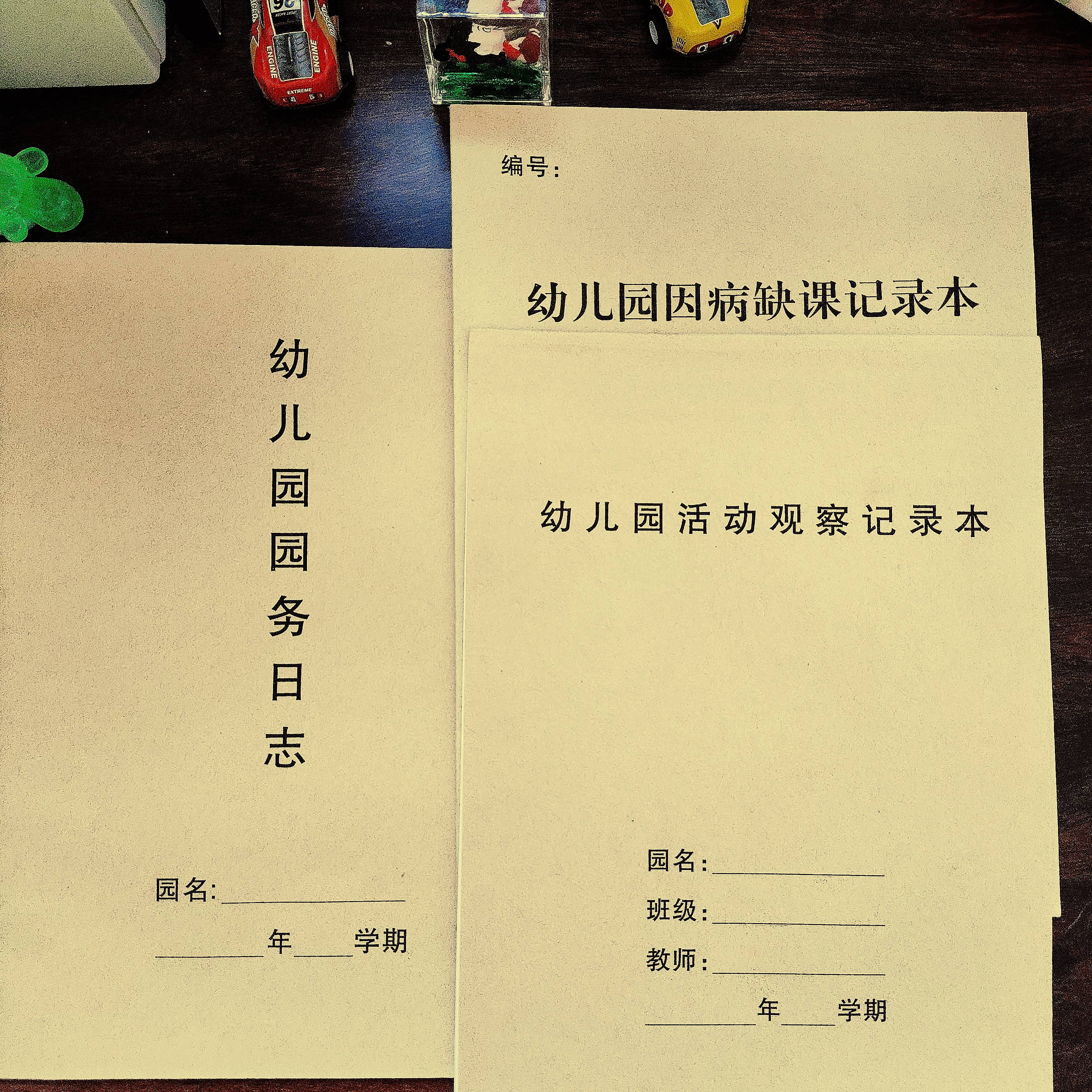 幼儿园活动观察记录本登记册游戏户外活动大中小班学校晨午检记录