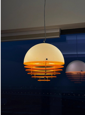 中古奶油风日落橙色餐厅吊灯包豪斯吧台岛台孟菲斯设计师水吧灯