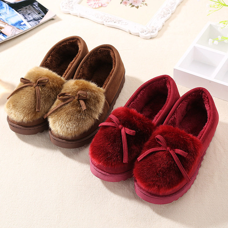 Pantoufles enfants en suède pour hiver - semelle caoutchouc - Ref 1005623 Image 1