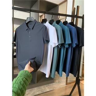 情侣款 激光切割 闭眼入 四面弹 无痕压胶翻领纯色短袖 polo衫