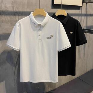 休闲宽松青年保罗衫 小蜜蜂刺绣高品质POLO衫 T恤韩版 男士 上衣 短袖