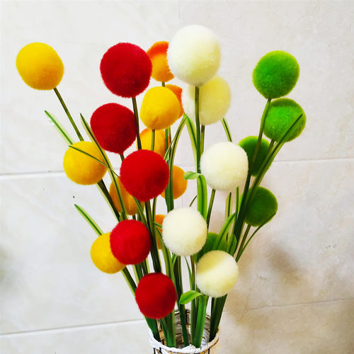 田园客厅欧式落地装饰干花