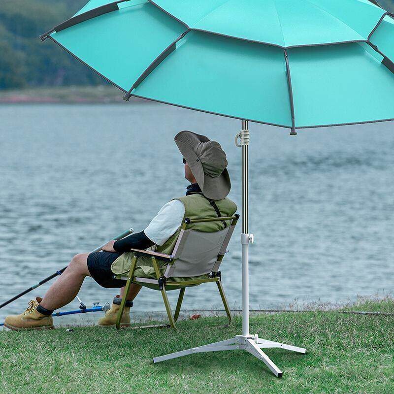 短三节钓鱼伞外折叠遮阳伞带底座三脚架室外太阳伞防晒钓鱼雨伞露