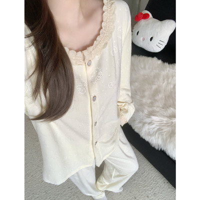 海岛绒睡衣女Hellokitty保暖套装