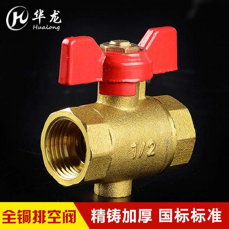 全铜排空阀  水管手动太阳能热水器管道排空阀 水管防冻开关 - 实物图