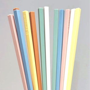 德国双立人NOW系列家用彩色合金筷子耐高温防滑防霉筷尖头纹理6双