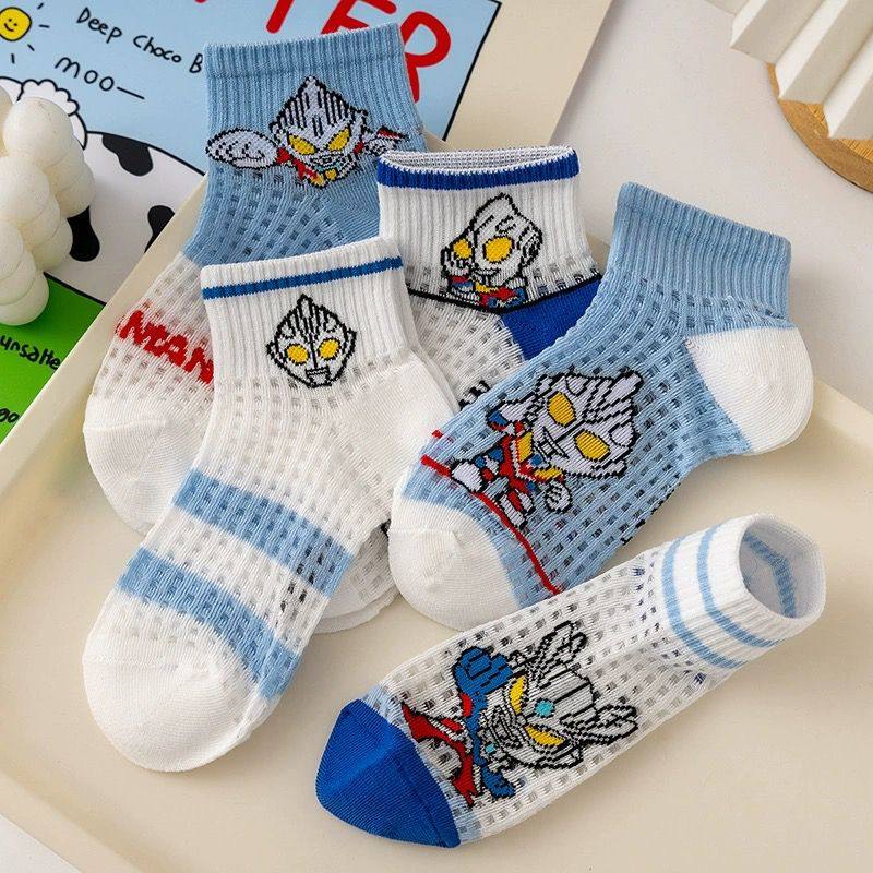 儿童袜子男孩春夏季冰丝奥特曼薄款网眼棉袜宝宝短筒卡通新款男童,童装/婴儿装/亲子装,儿童袜子(0-16岁),淘宝优惠券,粉丝福利购,淘宝优惠卷