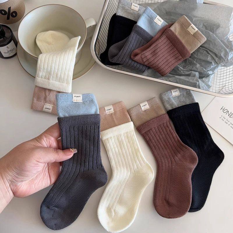 儿童袜子秋冬新款双罗口袜子ins风可扎秋裤男女童潮中高筒棉袜子,童装/婴儿装/亲子装,儿童袜子(0-16岁),淘宝优惠券,粉丝福利购,淘宝优惠卷