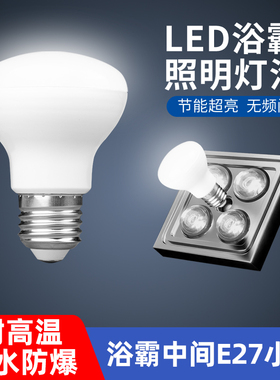 浴霸照明灯泡中间led节能卫生间浴室小灯泡E27螺口取暖灯防水防爆