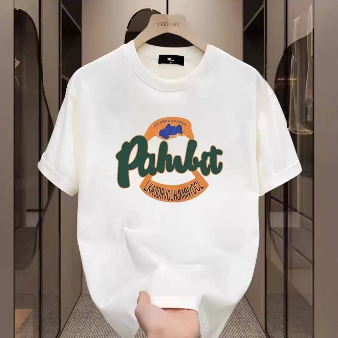 夏季重磅短袖t恤男潮牌ins宽松休闲圆领印花体恤港风潮流半袖ins,男装,T恤,淘宝优惠券,粉丝福利购,淘宝优惠卷