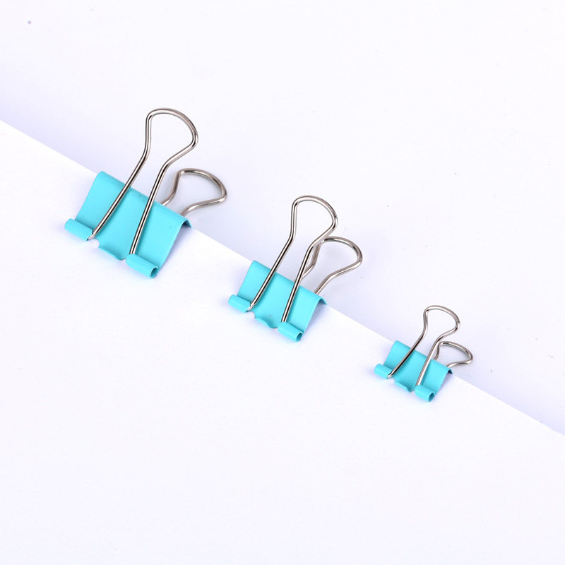 델리 8521 컬러 롱테일 클립 폴더 혼합 소형 페타 클립 크기 혼합 세트 금속 철제 티켓 클립