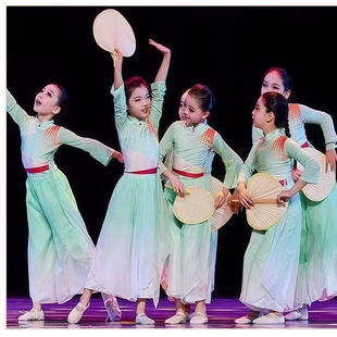 风吹稻花香两岸舞蹈服中国舞少儿群舞民族演出服心尖尖剧目服装