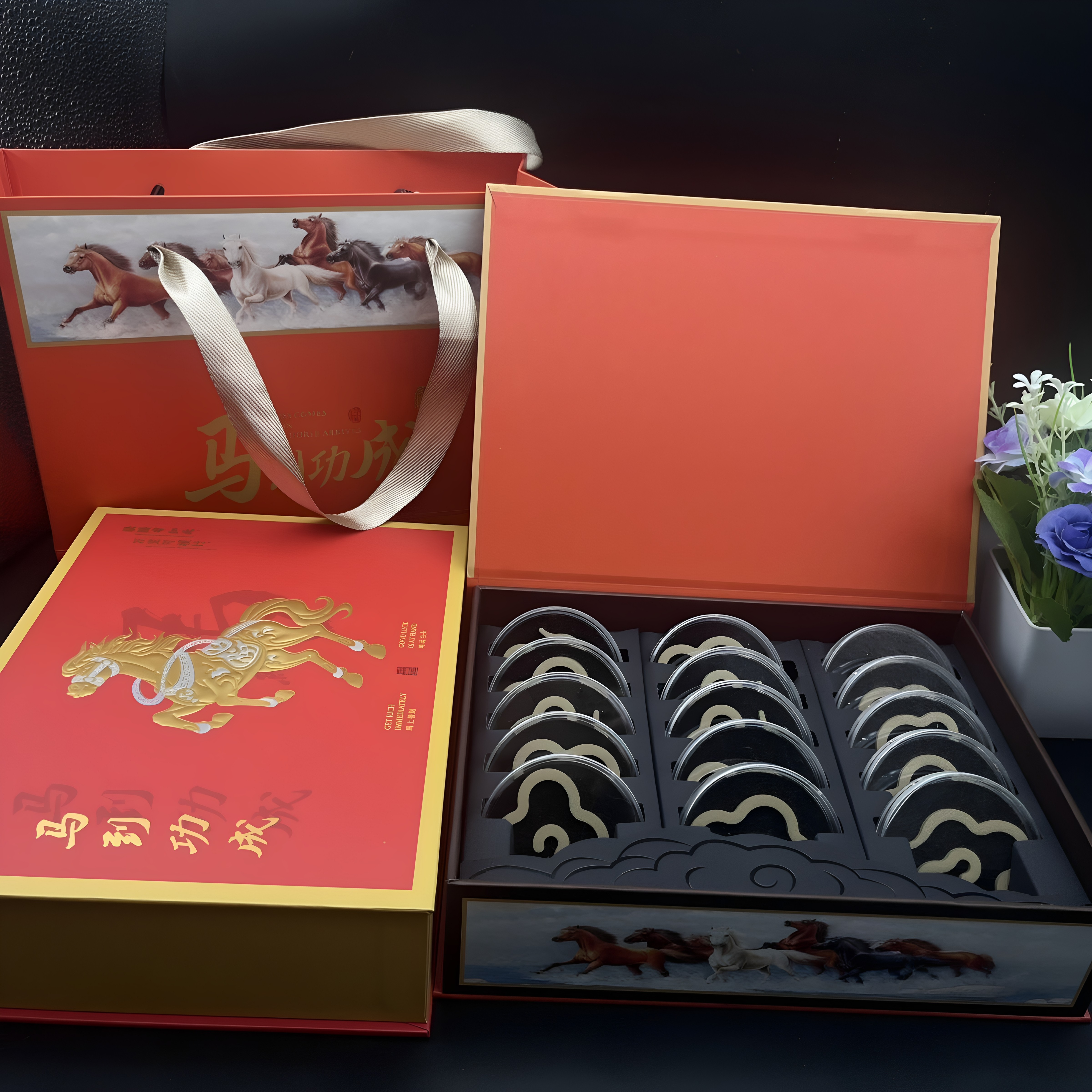 沉香无粘粉祥云香片礼盒装天然香薰香料家用室内持久留香安神助眠