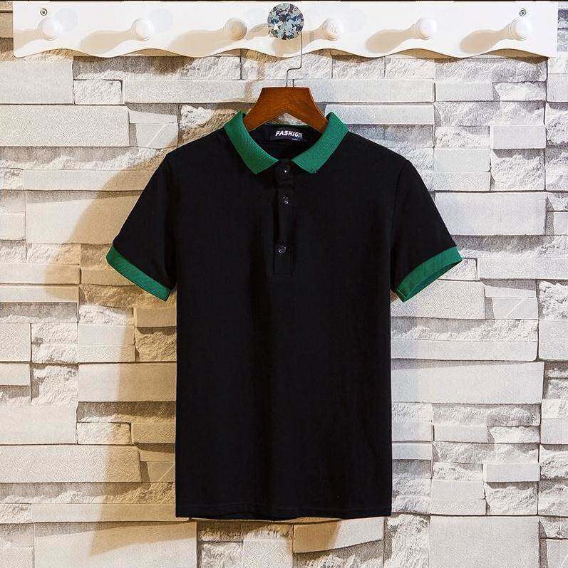 夏天男T恤翻领POLO衬衣领短袖t恤大男孩青少年小学生上衣修身半袖