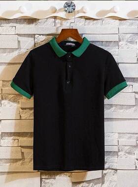 夏天男T恤翻领POLO衬衣领短袖t恤大男孩青少年小学生上衣修身半袖