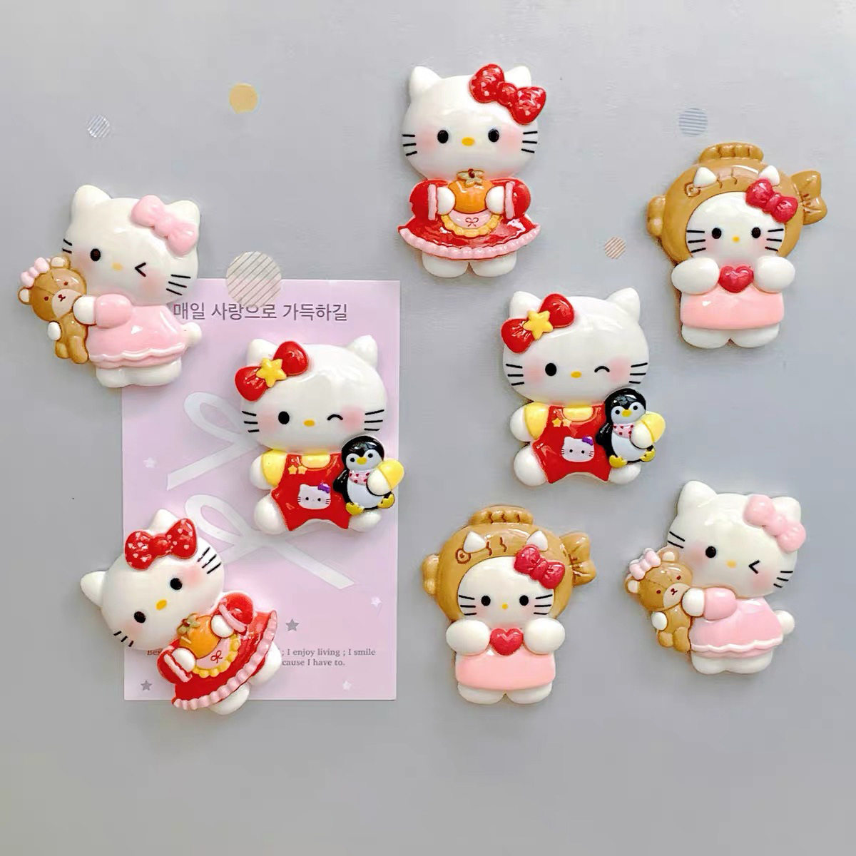 留言冰箱贴ins猫咪冰箱贴磁吸树脂装饰贴可爱卡通KT猫磁性贴磁贴,家居饰品,冰箱贴,淘宝优惠券,粉丝福利购,淘宝优惠卷