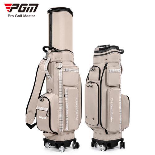 PGM 高尔夫球包女航空托运包女士防水硬壳伸缩球包四轮飞机球杆袋