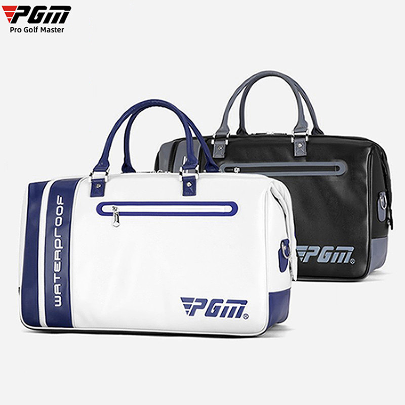 PGM 高尔夫衣物包男士新款大容量超纤皮防水衣服包独立鞋子收纳袋