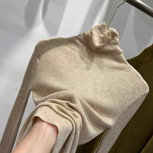 羊毛堆堆领内搭软糯针织毛衣