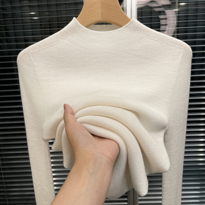 羊毛半高领内搭针织打底衫