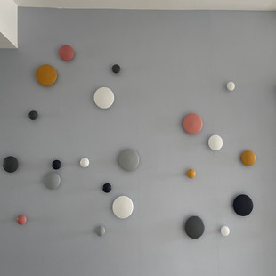 实木纹理挂衣钩壁挂墙壁玄关创意客厅图钉挂钩装饰圆形挂钩手