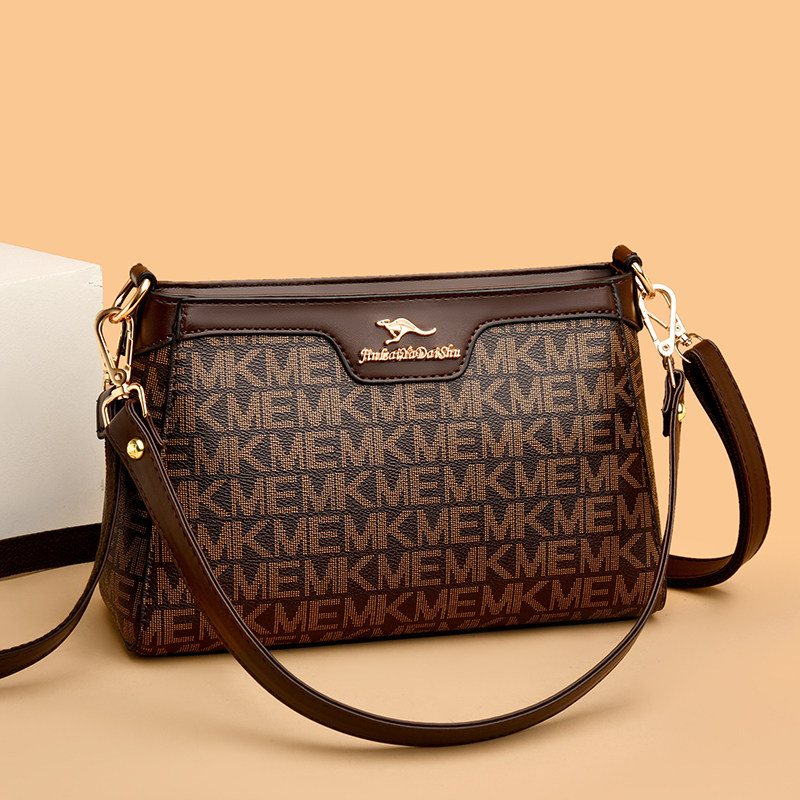 真皮女包2025新款潮时尚印花中年单肩妈妈包百搭牛皮老花斜挎小包,箱包皮具/热销女包/男包,通用款女包,淘宝优惠券,粉丝福利购,淘宝优惠卷