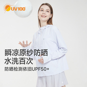 UV100防晒衣女户外轻薄透气夏季 宽松运动遮阳服23563 防紫外线新款
