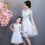 Phụ huynh-trẻ em mặc cho mẹ và phụ nữ mùa thu 2019 mới váy sườn xám mới Tang phù hợp với phong cách Trung Quốc phù hợp với khí gas mùa xuân hè - Trang phục dành cho cha mẹ và con áo gia đình 3 người