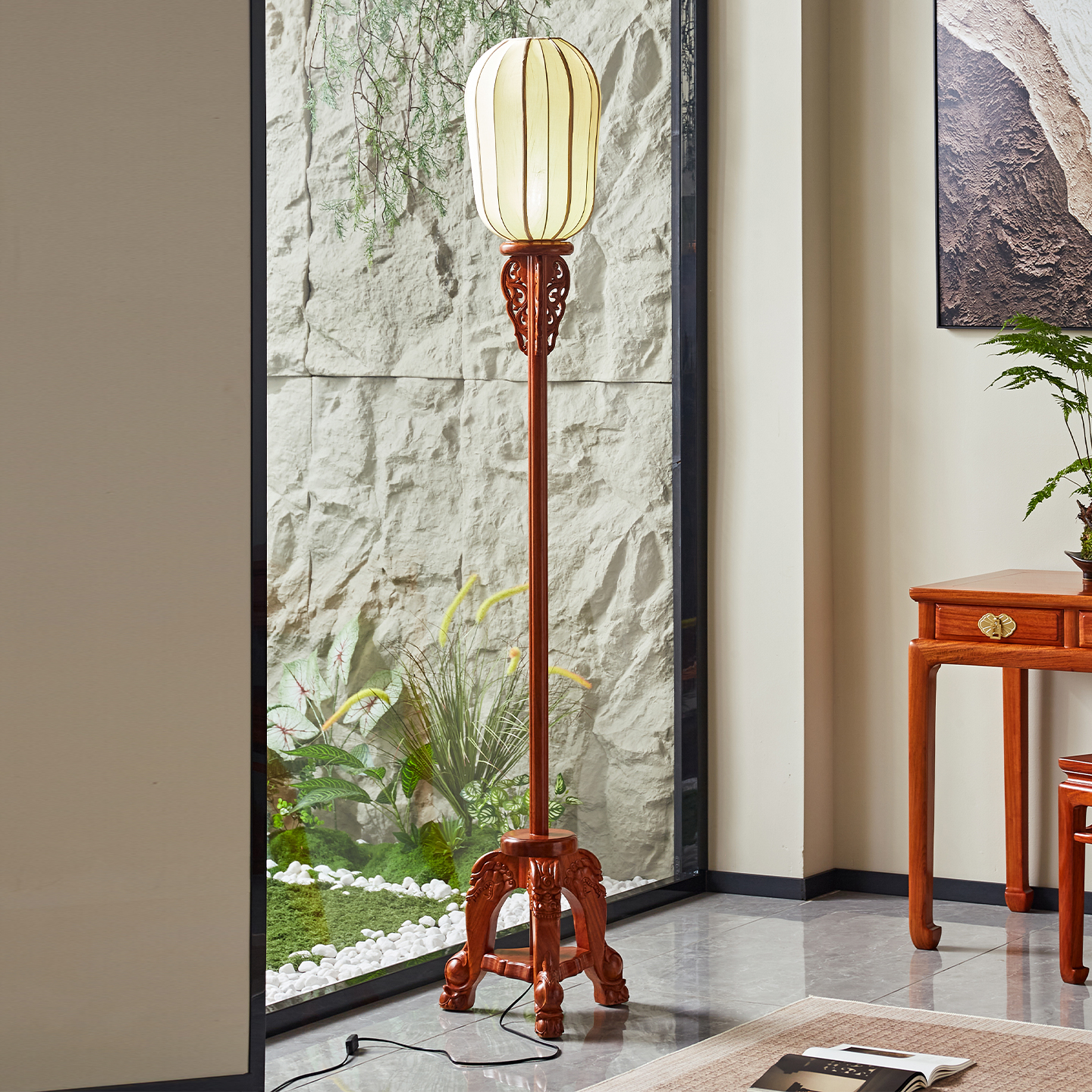 宋韵新中式榫卯结构全实木宫灯