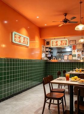 【升级特厚】商用餐饮店墙面贴纸