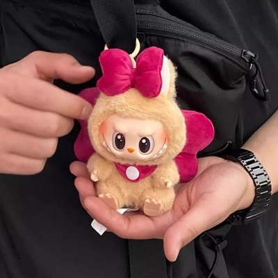 Labubu公仔娃衣马卡龙坐坐派蝴蝶结坐姿拉布布衣服17cm替换装潮衣