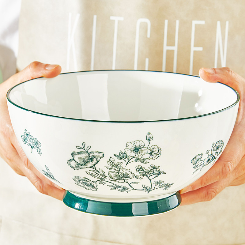 陶瓷大汤碗家用2025新款中式小清新大号面碗酸菜鱼水煮鱼大容量碗,餐饮具,碗,淘宝优惠券,粉丝福利购,淘宝优惠卷