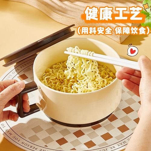 陶瓷釉下彩可微波带盖泡面碗