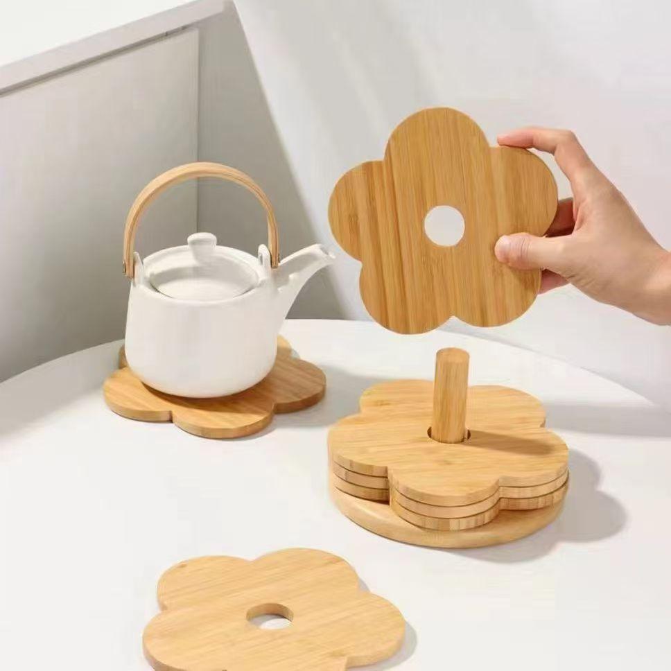 天然楠竹创意防滑隔热垫碗垫盘垫杯垫家用厨房耐摔防烫砂锅垫新款