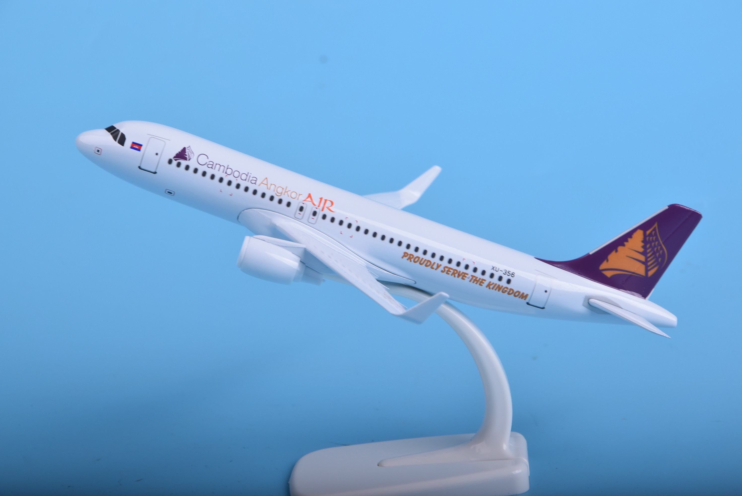 a320柬埔寨吴哥20cm合金仿真静态金属客机飞机模型摆件玩具礼物