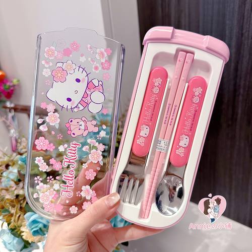 日本制skater儿童学生叉勺套装